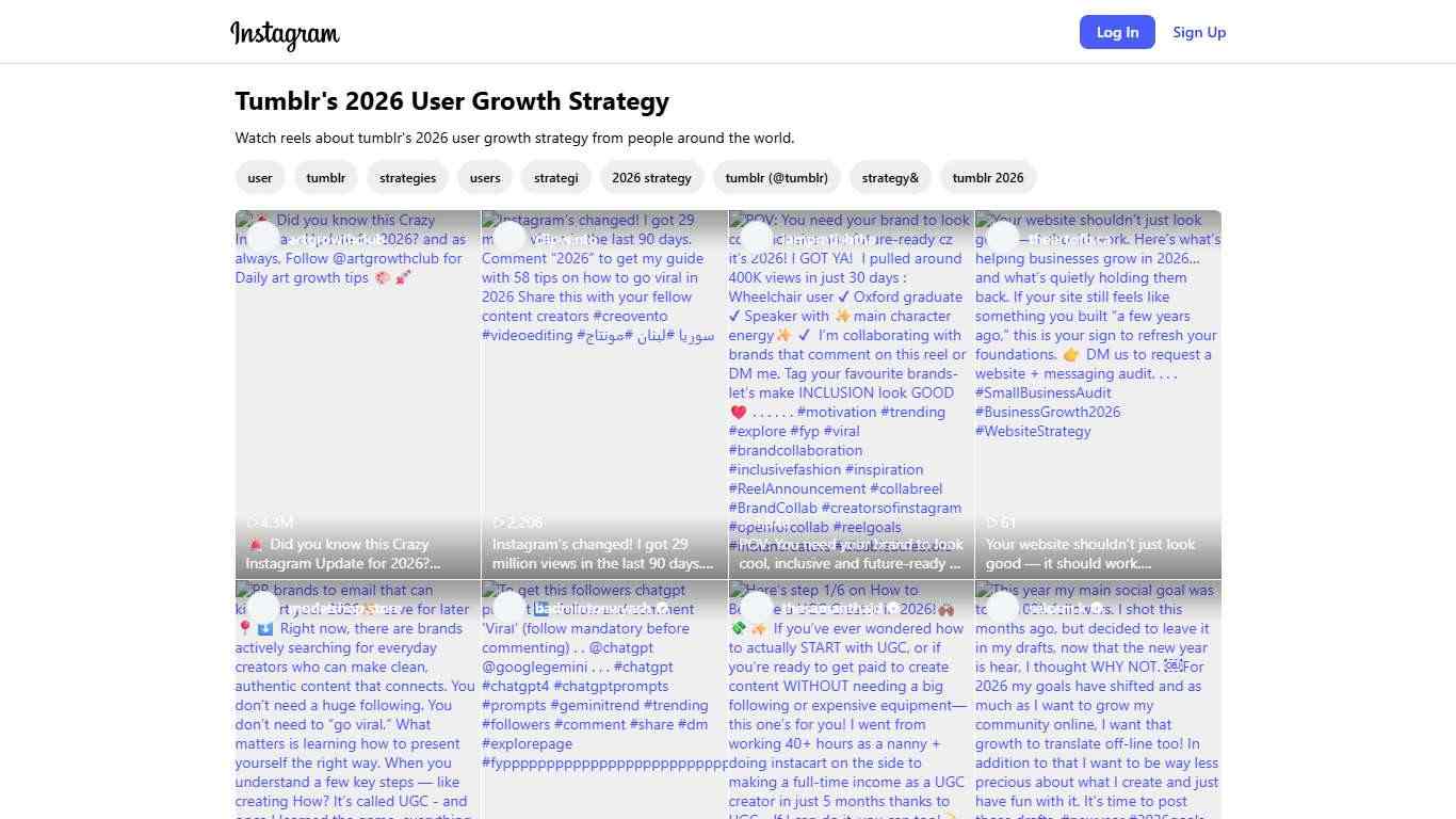 Tumblr's 2026 User Growth Strategy